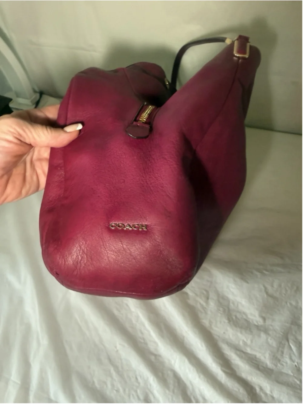 Coach Phoebe Shoulder Bag Pebble Leather 26224 magenta